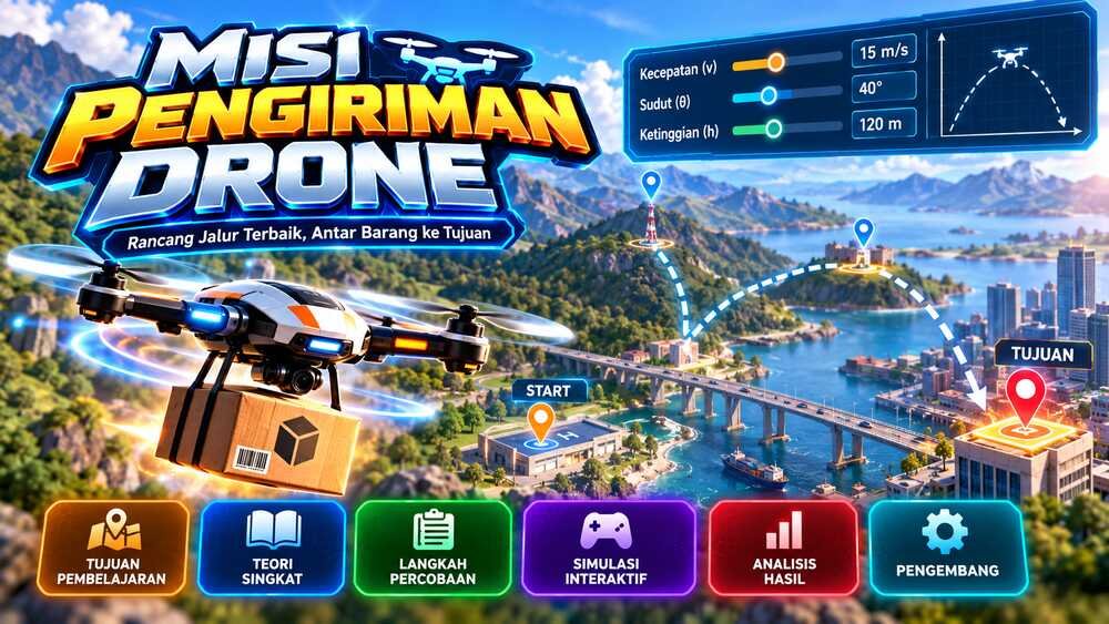 Petualangan Drone — game edukasi menerbangkan drone melewati rintangan