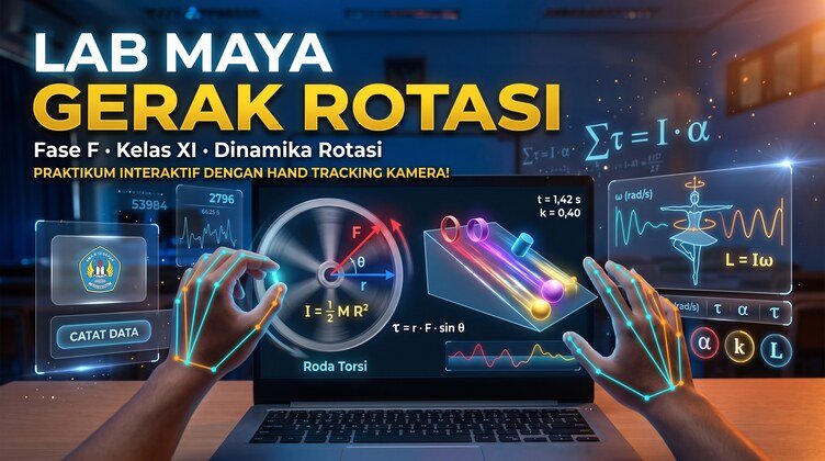 Simulasi Gerak Rotasi — momen gaya dan inersia